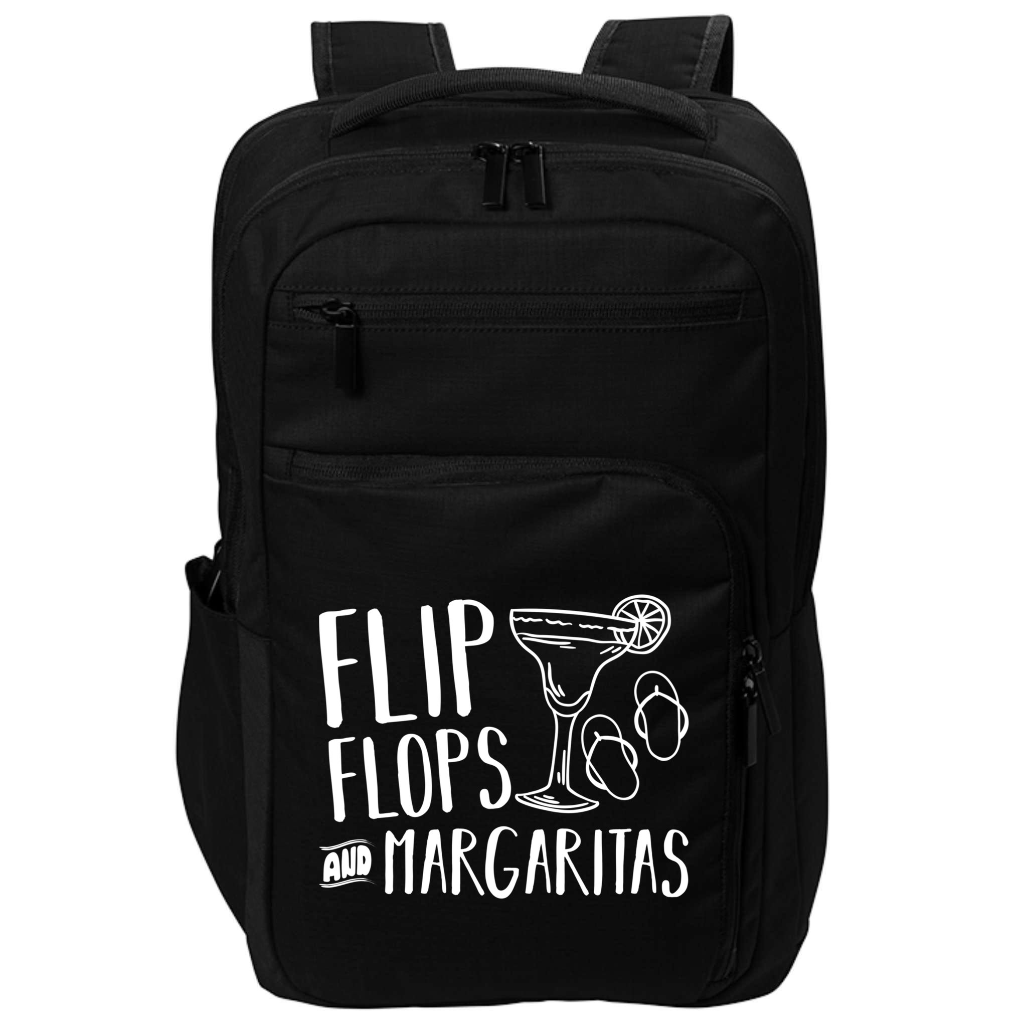 Flip Flops And Margaritas Funny Beach Summer Vacation Cool Gift Impact Tech Backpack