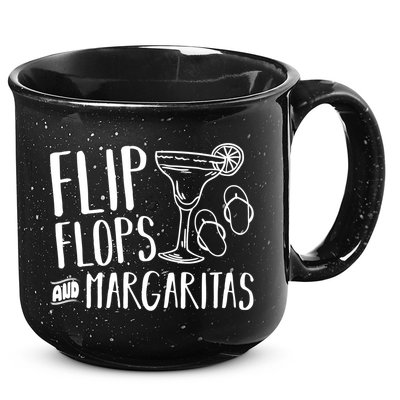 Flip Flops And Margaritas Funny Beach Summer Vacation Cool Gift 15oz Campfire Ceramic Mug