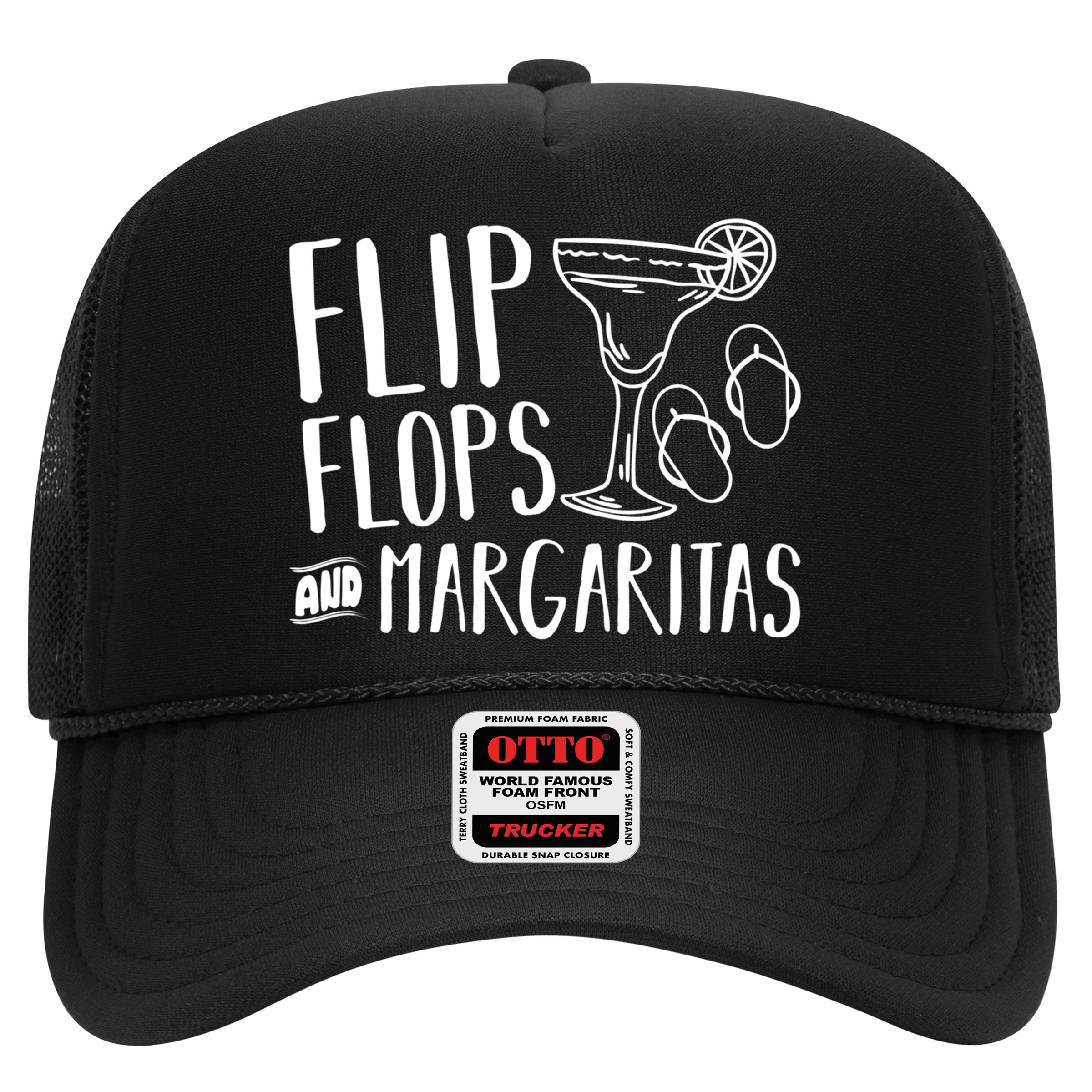 Flip Flops And Margaritas Funny Beach Summer Vacation Cool Gift Hat