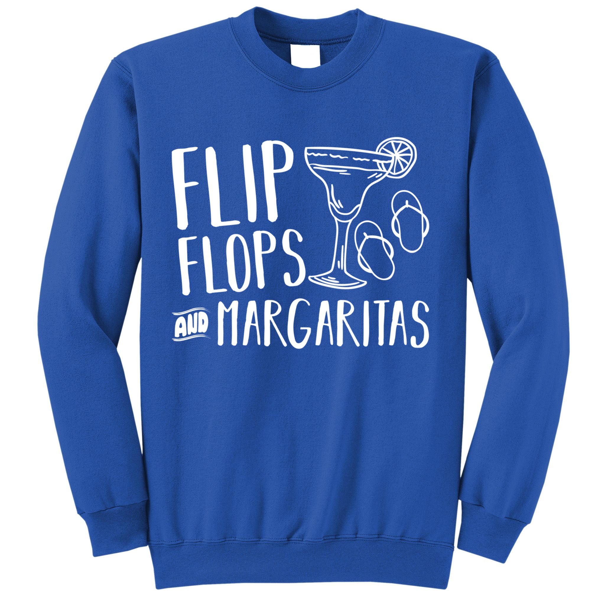 Flip Flops And Margaritas Funny Beach Summer Vacation Cool Gift Sweatshirt