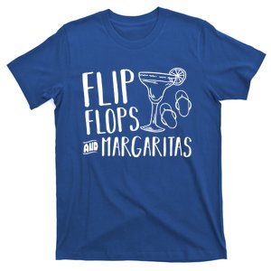 Flip Flops And Margaritas Funny Beach Summer Vacation Cool Gift T-Shirt