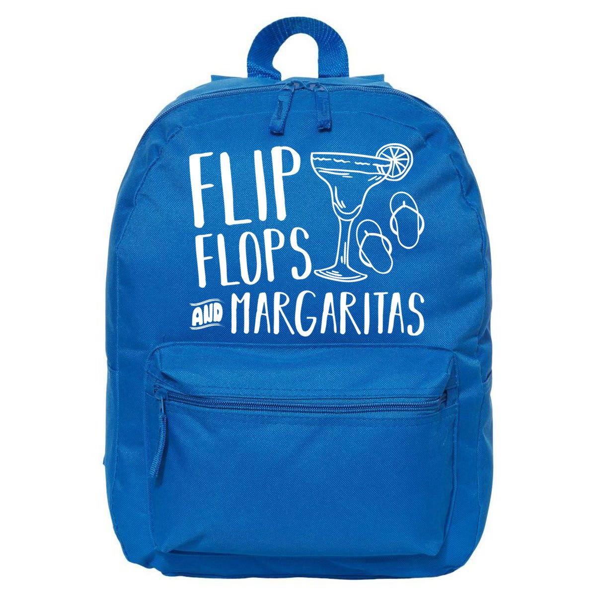 Flip Flops And Margaritas Funny Beach Summer Vacation Cool Gift 16 in Basic Backpack