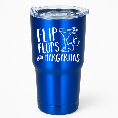 Flip Flops And Margaritas Funny Beach Summer Vacation Cool Gift Tumbler