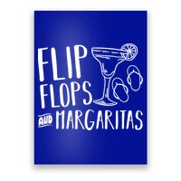 Flip Flops And Margaritas Funny Beach Summer Vacation Cool Gift Poster