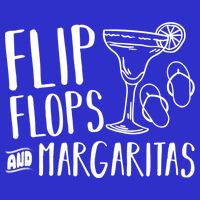 Flip Flops And Margaritas Funny Beach Summer Vacation Cool Gift Poster