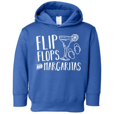 Flip Flops And Margaritas Funny Beach Summer Vacation Cool Gift Toddler Hoodie