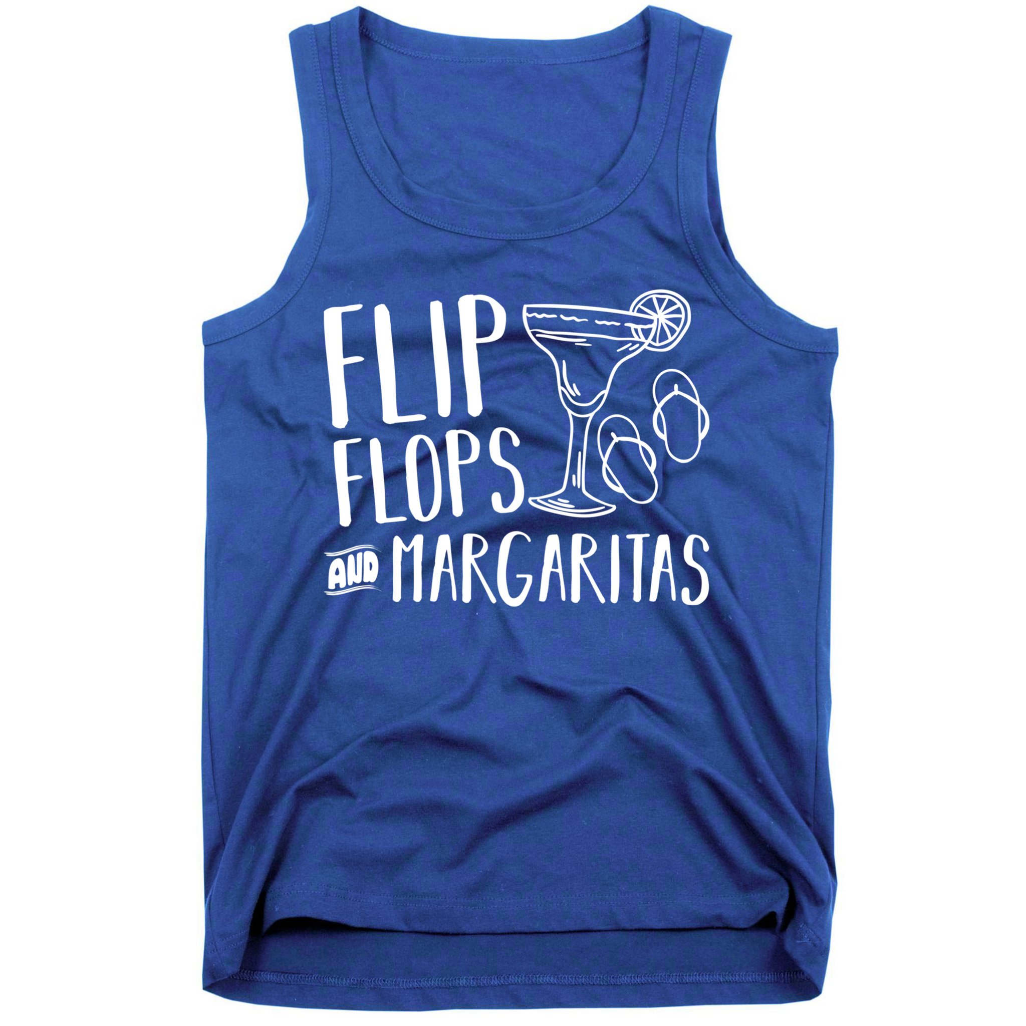 Flip Flops And Margaritas Funny Beach Summer Vacation Cool Gift Tank Top