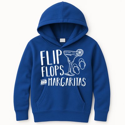 Flip Flops And Margaritas Funny Beach Summer Vacation Cool Gift Kids Hoodie