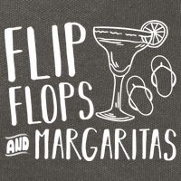 Flip Flops And Margaritas Funny Beach Summer Vacation Cool Gift Cotton Canvas Backpack