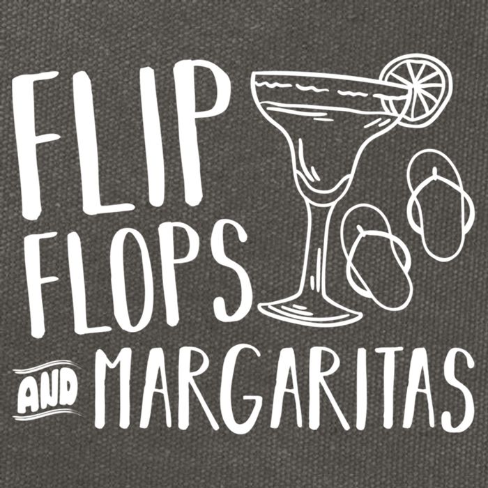 Flip Flops And Margaritas Funny Beach Summer Vacation Cool Gift Cotton Canvas Backpack