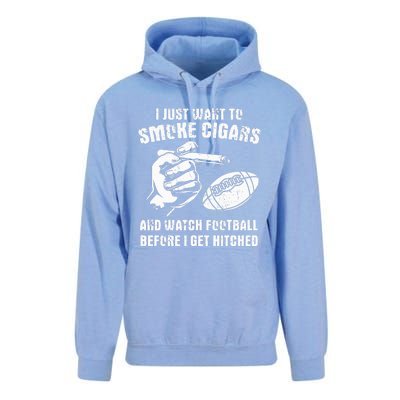 Funny Football And Cigars Bachelor Party Cigar Smoker Design Unisex Surf Hoodie