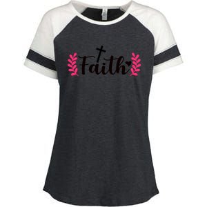 Faith Enza Ladies Jersey Colorblock Tee