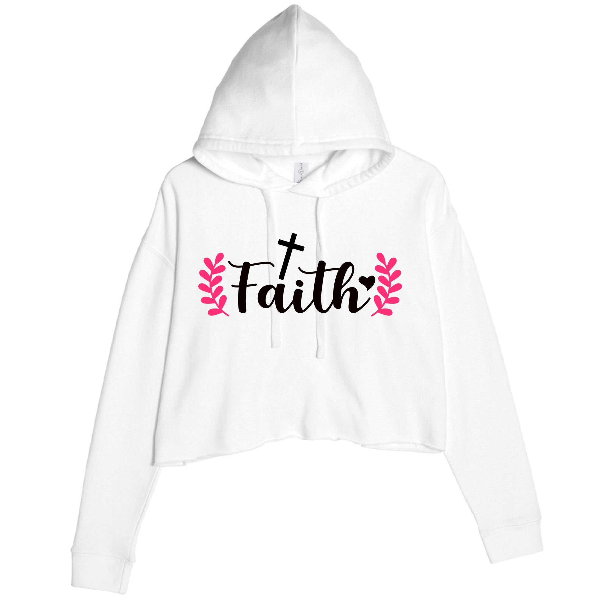 Faith Crop Fleece Hoodie