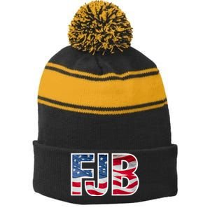 FJB Flag Apparel Stripe Pom Pom Beanie