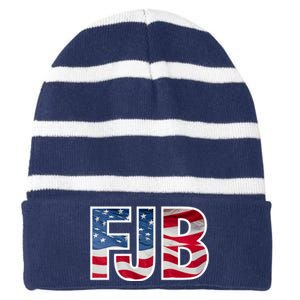 FJB Flag Apparel Striped Beanie with Solid Band