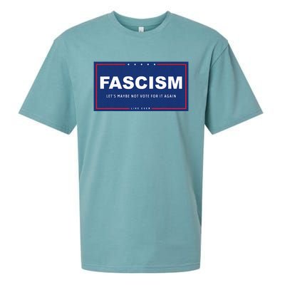 Fascism Funny Anti Trump Campaign Sign Parody Sueded Cloud Jersey T-Shirt