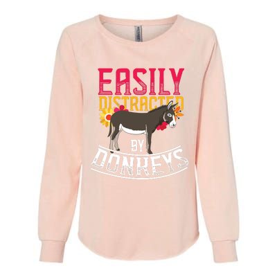 Funny Farm Animal Lover Gift Donkey Womens California Wash Sweatshirt