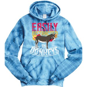 Funny Farm Animal Lover Gift Donkey Tie Dye Hoodie