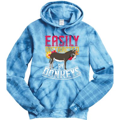 Funny Farm Animal Lover Gift Donkey Tie Dye Hoodie