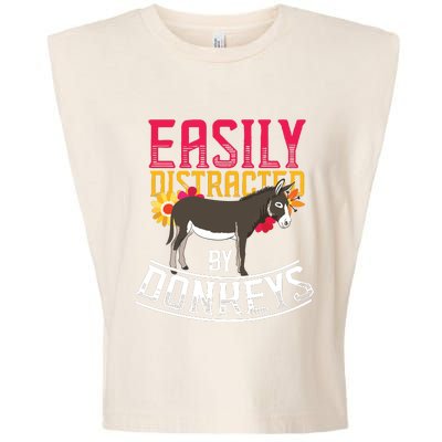 Funny Farm Animal Lover Gift Donkey Garment-Dyed Women's Muscle Tee