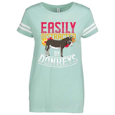 Funny Farm Animal Lover Gift Donkey Enza Ladies Jersey Football T-Shirt