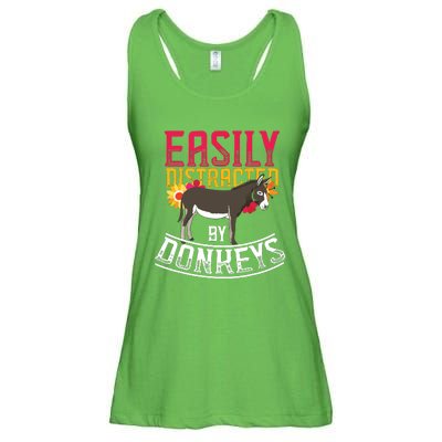 Funny Farm Animal Lover Gift Donkey Ladies Essential Flowy Tank