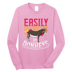 Funny Farm Animal Lover Gift Donkey Long Sleeve Shirt