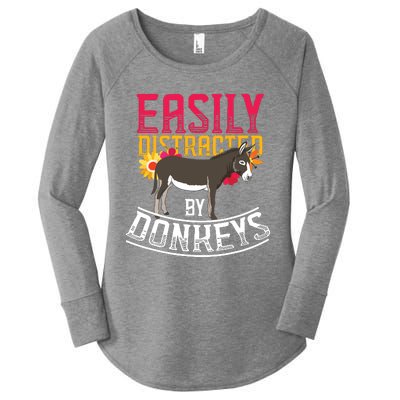 Funny Farm Animal Lover Gift Donkey Women's Perfect Tri Tunic Long Sleeve Shirt