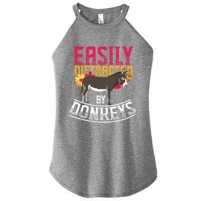 Funny Farm Animal Lover Gift Donkey Women's Perfect Tri Rocker Tank