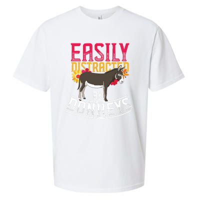 Funny Farm Animal Lover Gift Donkey Sueded Cloud Jersey T-Shirt