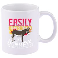 Funny Farm Animal Lover Gift Donkey 11oz C Handle Ceramic Mug