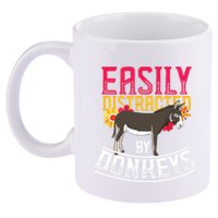 Funny Farm Animal Lover Gift Donkey 11oz C Handle Ceramic Mug