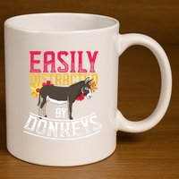 Funny Farm Animal Lover Gift Donkey 11oz C Handle Ceramic Mug