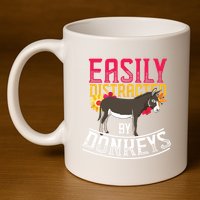 Funny Farm Animal Lover Gift Donkey 11oz C Handle Ceramic Mug