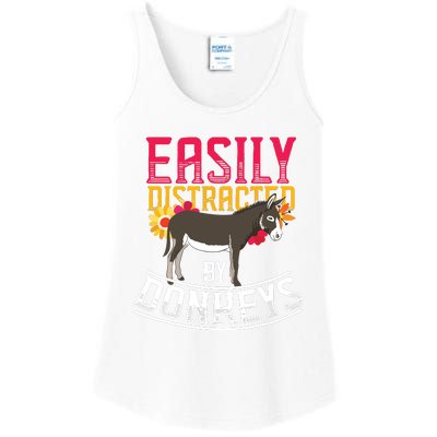 Funny Farm Animal Lover Gift Donkey Ladies Essential Tank