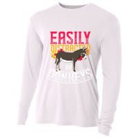 Funny Farm Animal Lover Gift Donkey Cooling Performance Long Sleeve Crew