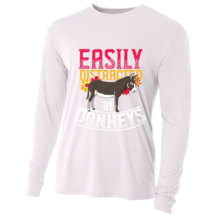 Funny Farm Animal Lover Gift Donkey Cooling Performance Long Sleeve Crew