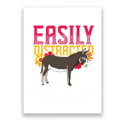 Funny Farm Animal Lover Gift Donkey Poster