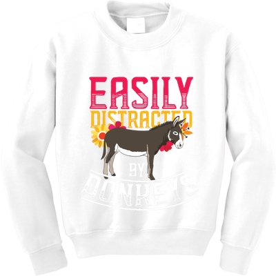 Funny Farm Animal Lover Gift Donkey Kids Sweatshirt