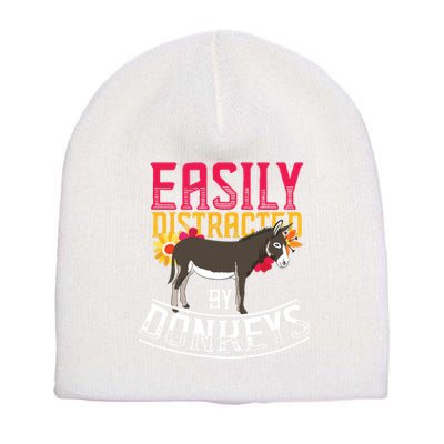 Funny Farm Animal Lover Gift Donkey Short Acrylic Beanie