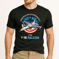 F16 Falcon American Patriotic Fighter Jet 4th Of July Flag Cooling Performance Crew T-Shirt