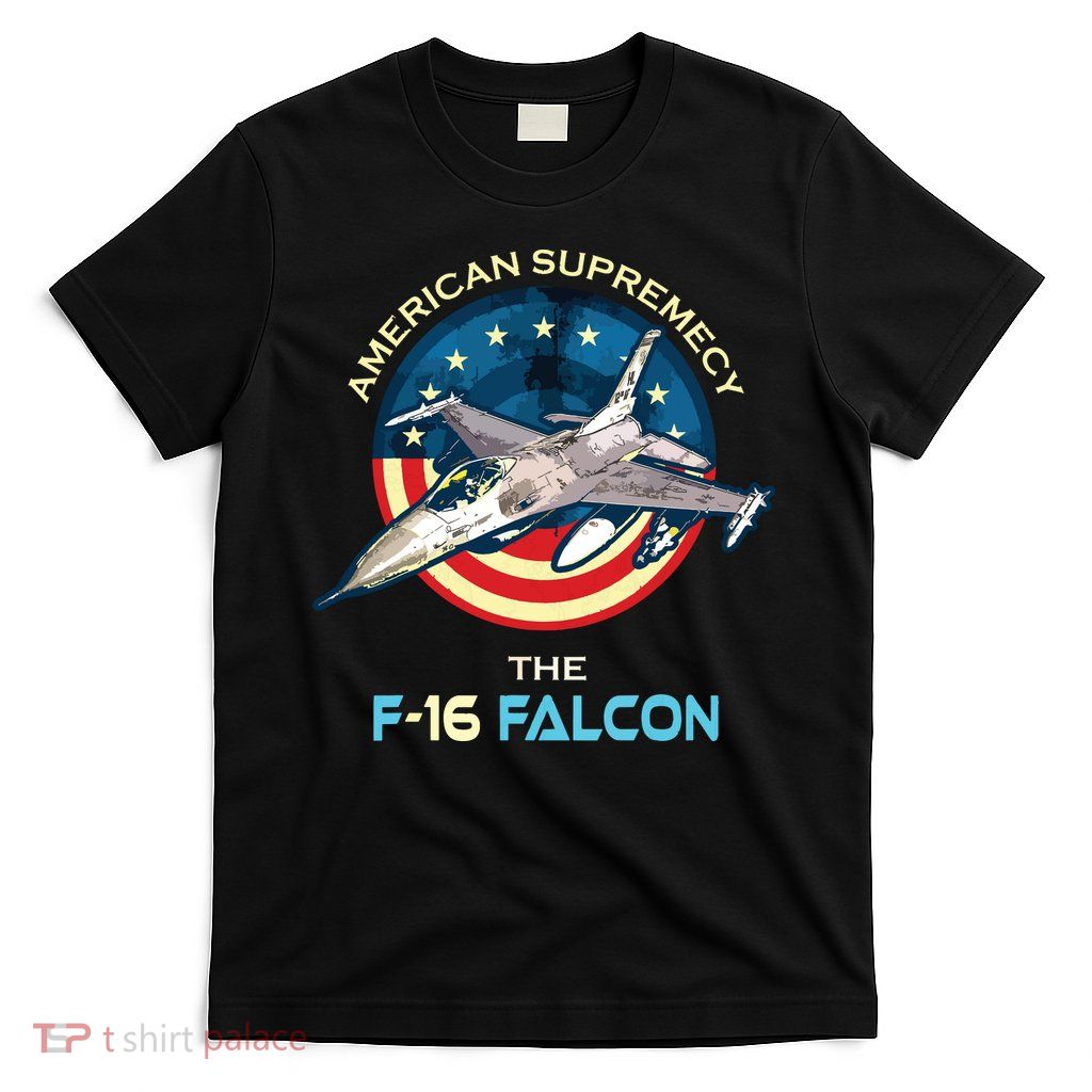 F16 Falcon American Patriotic Fighter Jet 4th Of July Flag T-Shirt