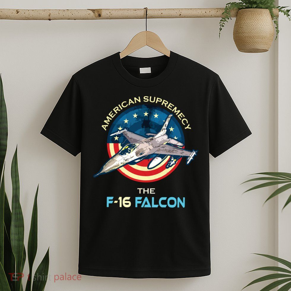 F16 Falcon American Patriotic Fighter Jet 4th Of July Flag T-Shirt