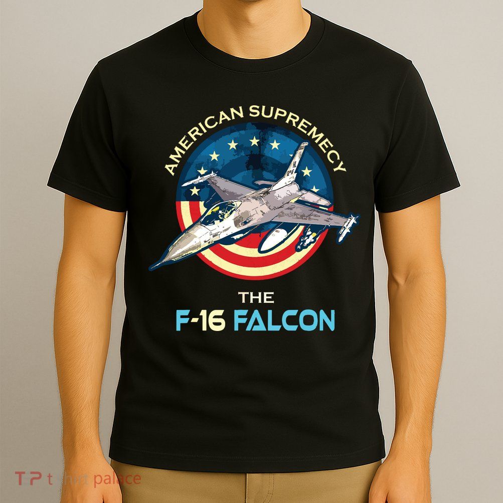 F16 Falcon American Patriotic Fighter Jet 4th Of July Flag T-Shirt