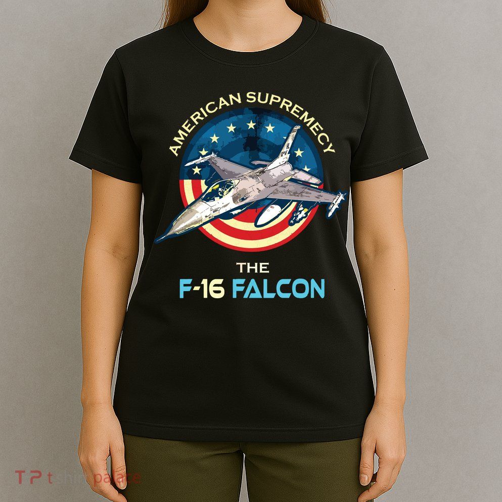 F16 Falcon American Patriotic Fighter Jet 4th Of July Flag T-Shirt