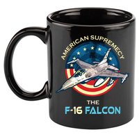 F16 Falcon American Patriotic Fighter Jet 4th Of July Flag 11oz C Handle Ceramic Mug
