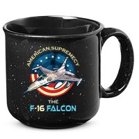 F16 Falcon American Patriotic Fighter Jet 4th Of July Flag 15oz Campfire Ceramic Mug