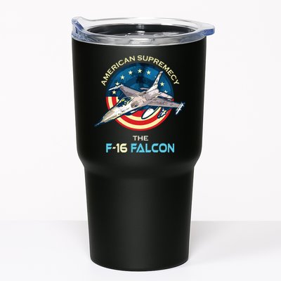 F16 Falcon American Patriotic Fighter Jet 4th Of July Flag Tumbler