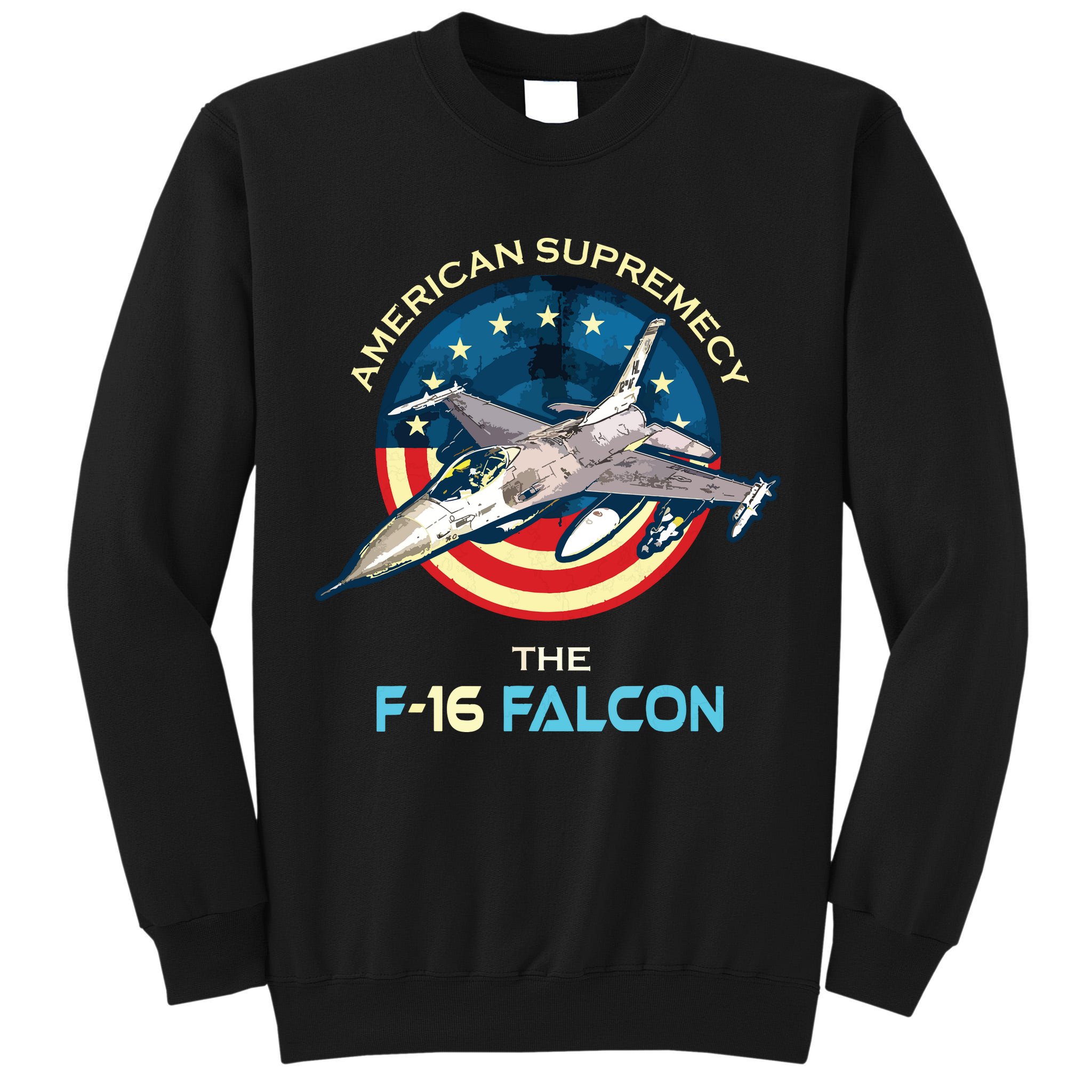F16 Falcon American Patriotic Fighter Jet 4th Of July Flag Tall Sweatshirt