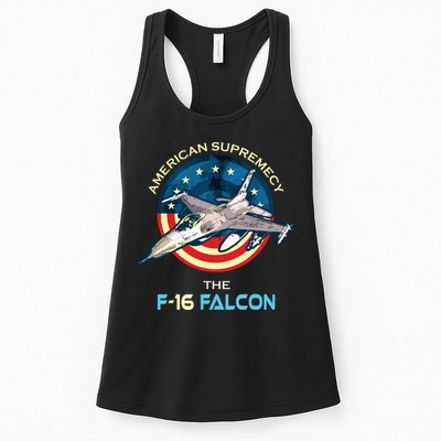 F16 Falcon American Patriotic Fighter Jet 4th Of July Flag Womens Tank Top
